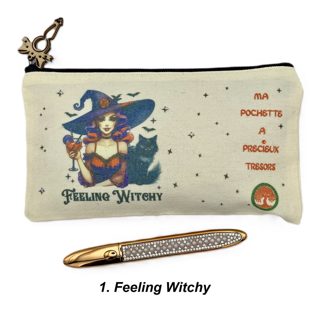 Trousse Pochette en toile imprimée