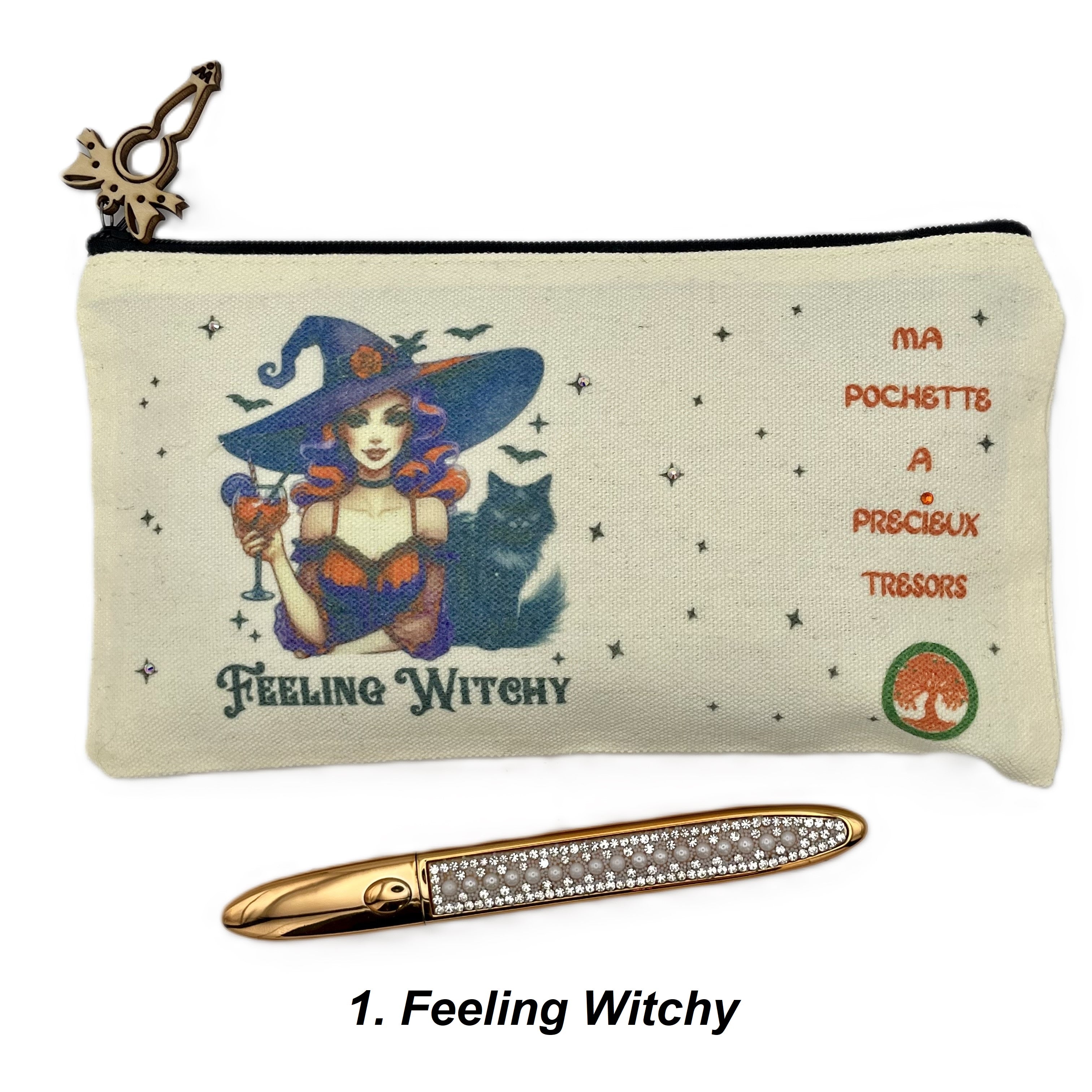 Trousse Pochette en toile imprimée