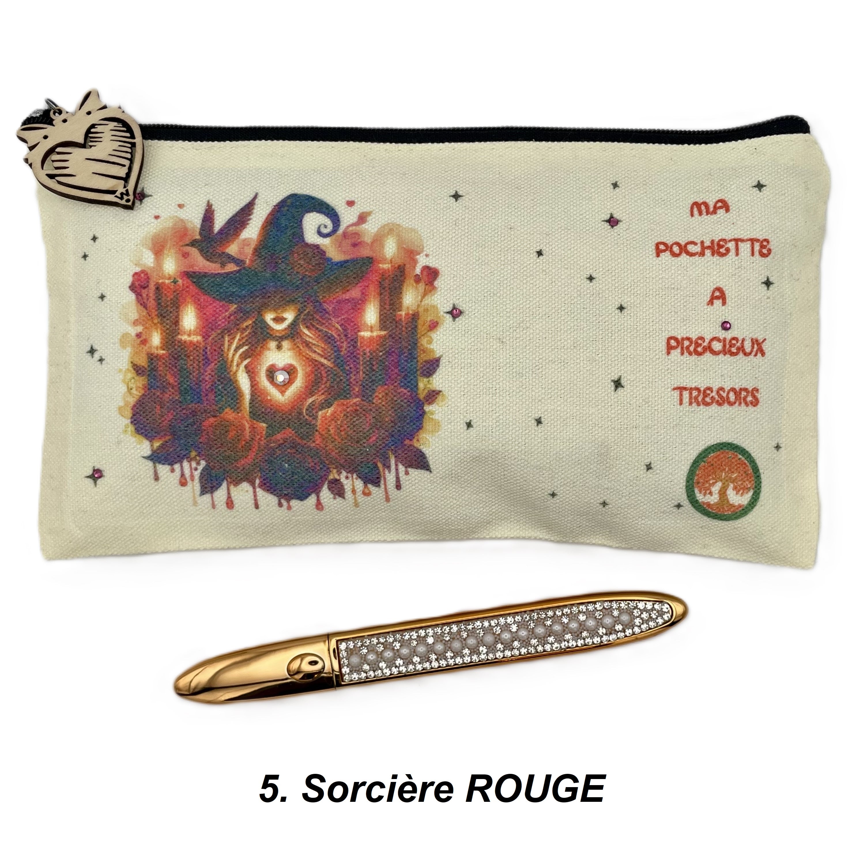 Trousse Pochette en toile imprimée