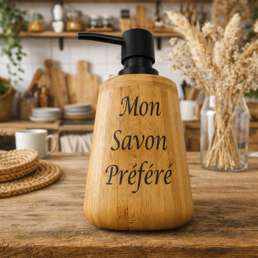 Distributeur Liquide Cylindrique avec poussoir noir