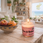 🕯️Bougie Marbrée Fleur de Bonbon / avec couvercle