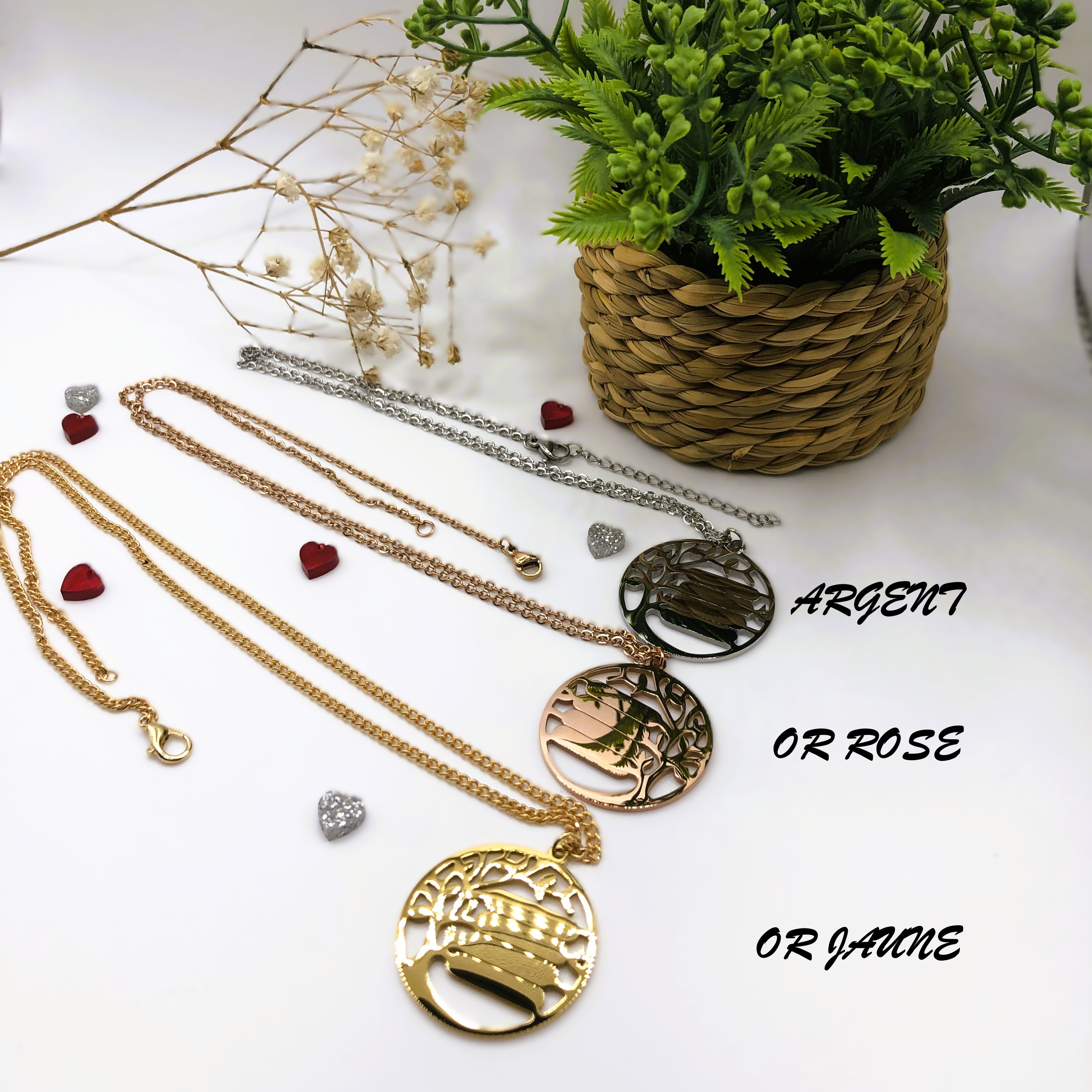 Pendentif Arbre de Vie gravé, à personnaliser