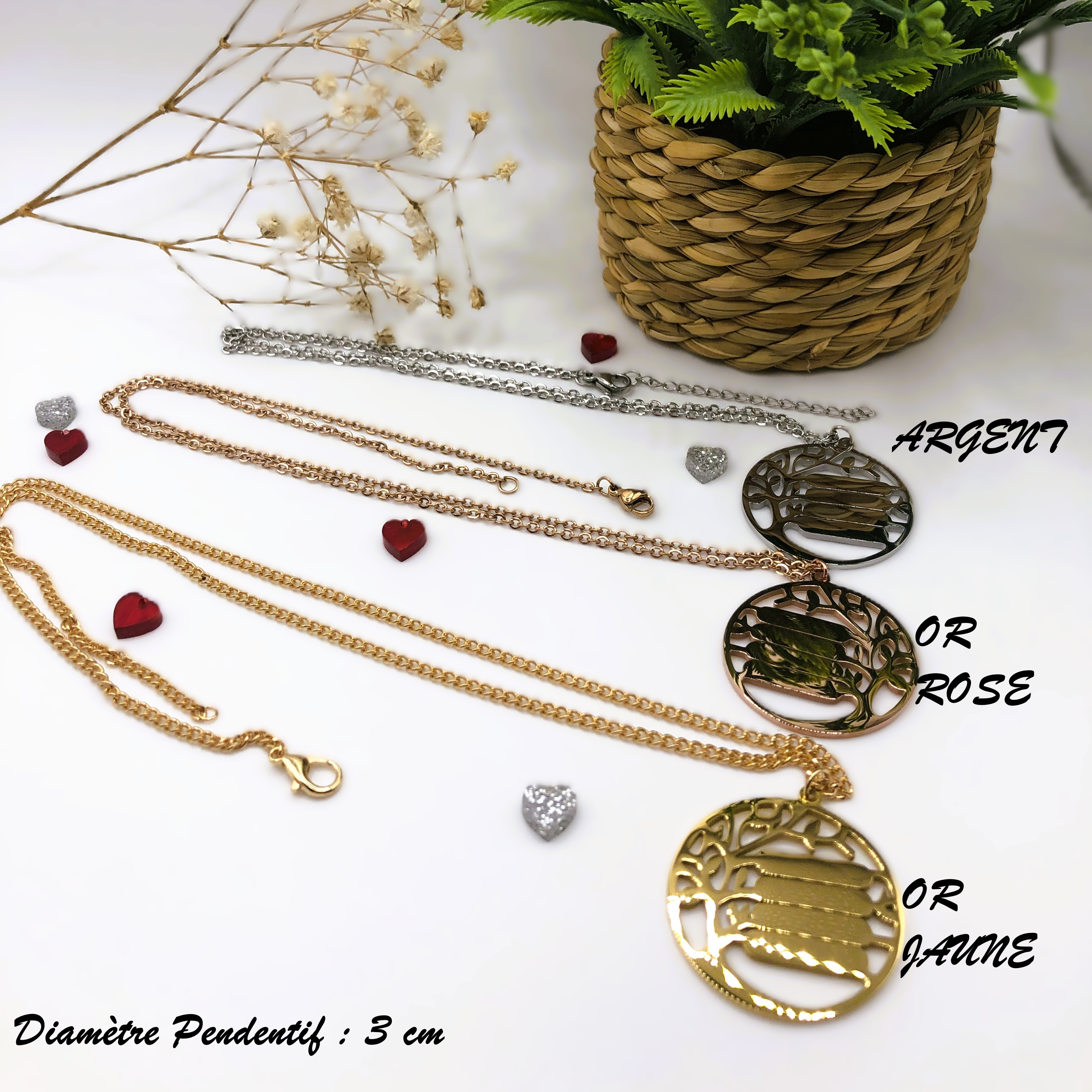 Pendentif Arbre de Vie gravé, à personnaliser