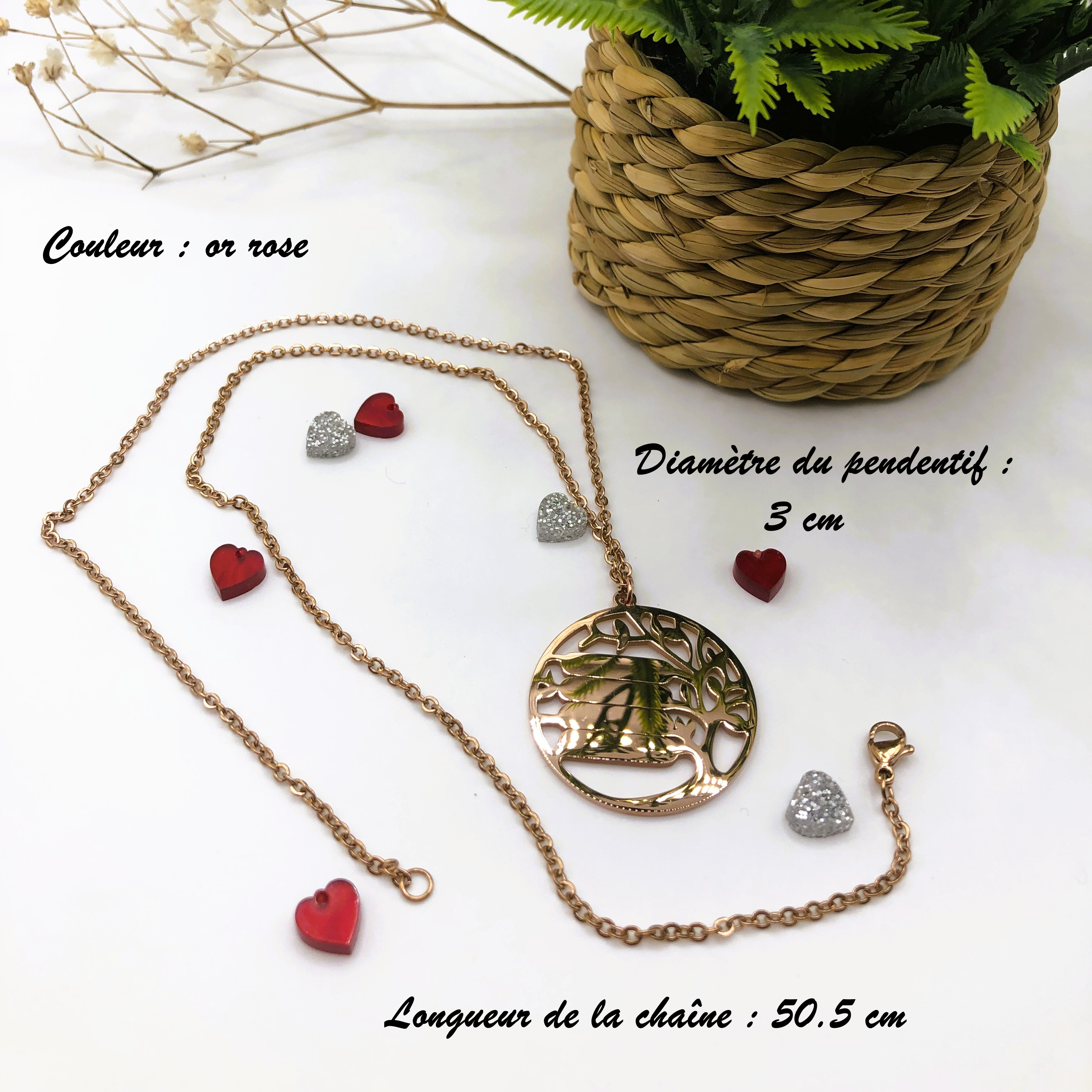 Pendentif Arbre de Vie gravé, à personnaliser