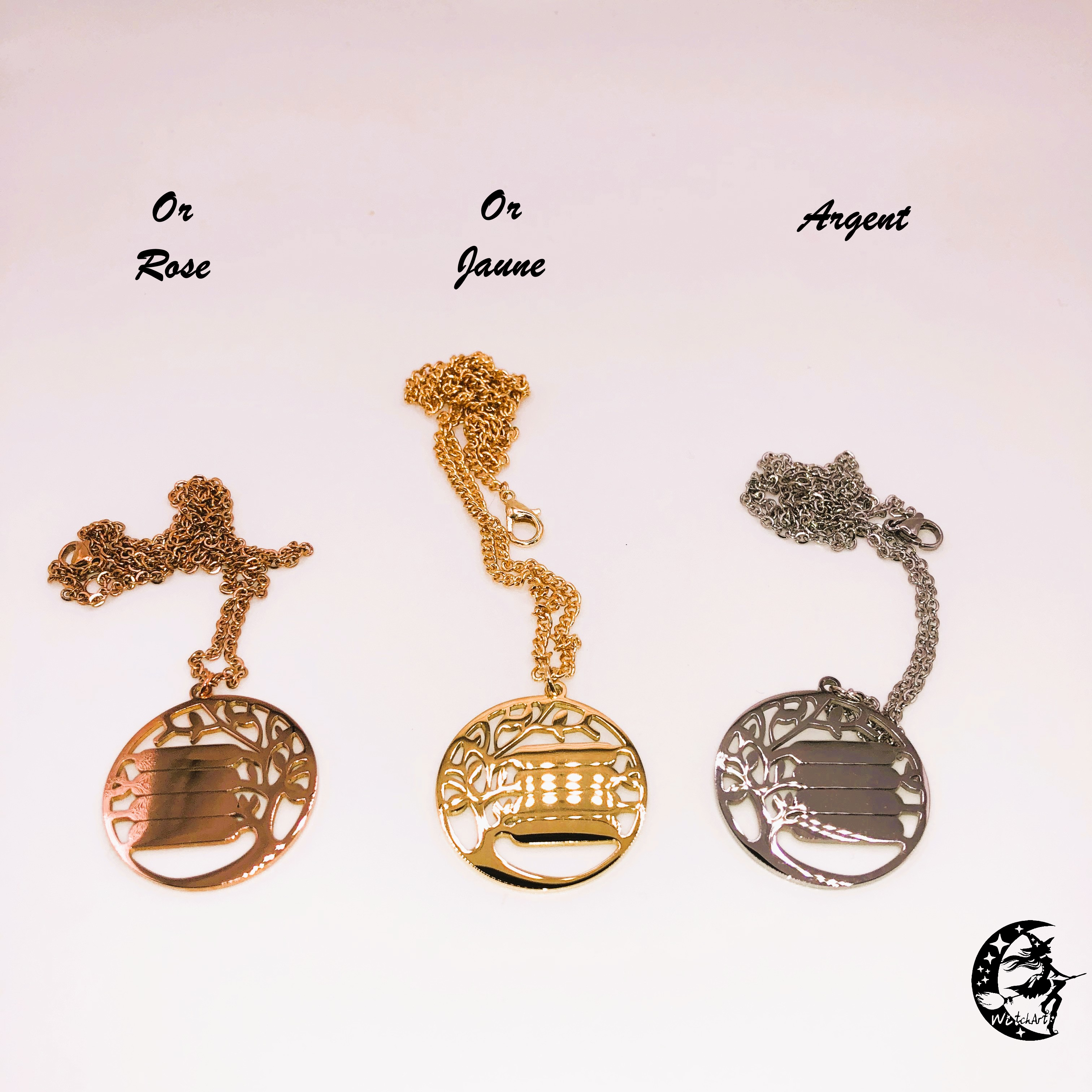 Pendentif Arbre de Vie gravé, à personnaliser