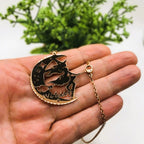 Chaine et pendentif Sorcière WitchArt couleur Or Rose