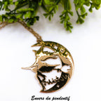 Chaine et pendentif Sorcière WitchArt couleur Or Rose