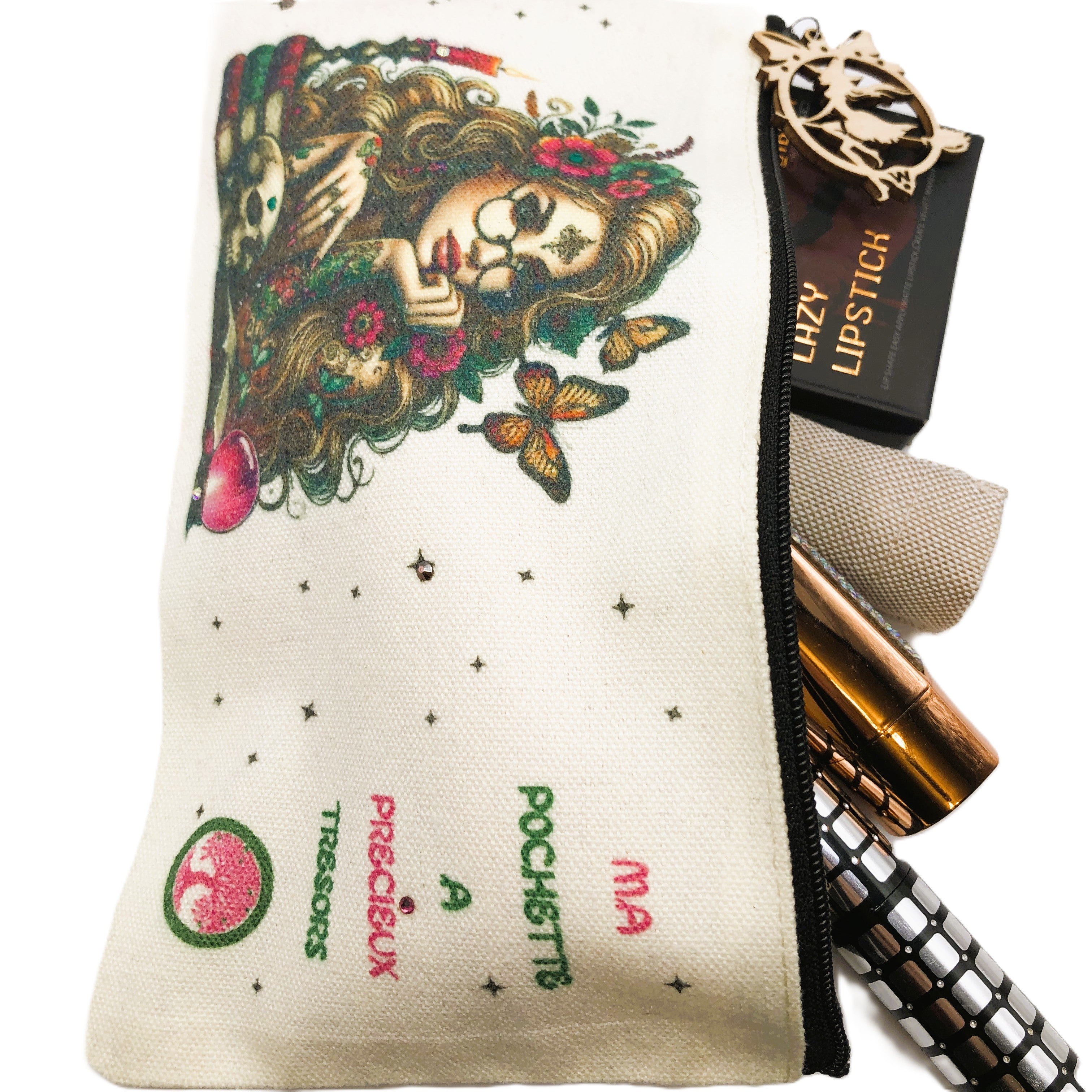 Trousse Pochette en toile imprimée