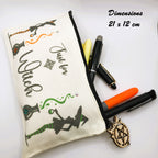 Trousse Pochette en toile imprimée
