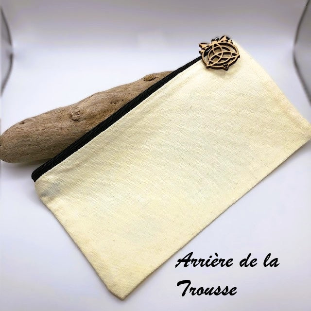 Trousse Pochette en toile imprimée
