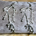 Boucles d’Oreilles Pendantes Rameaux – Inspiration Végétale (couleurs Or Rose ou Argent)