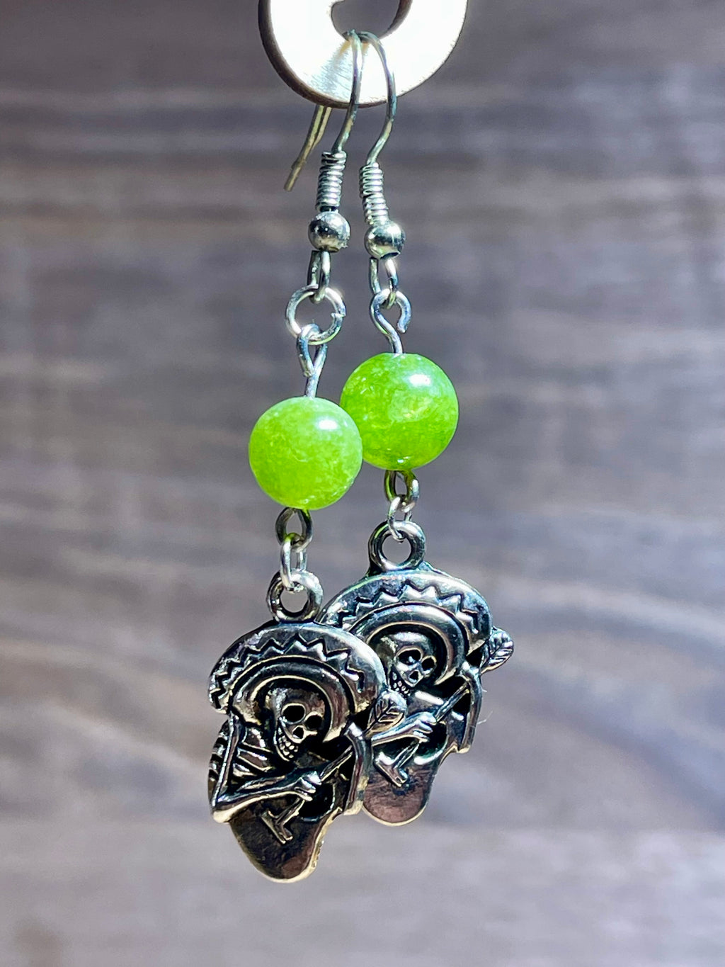 Boucles d'oreilles pendantes avec gemme naturelle