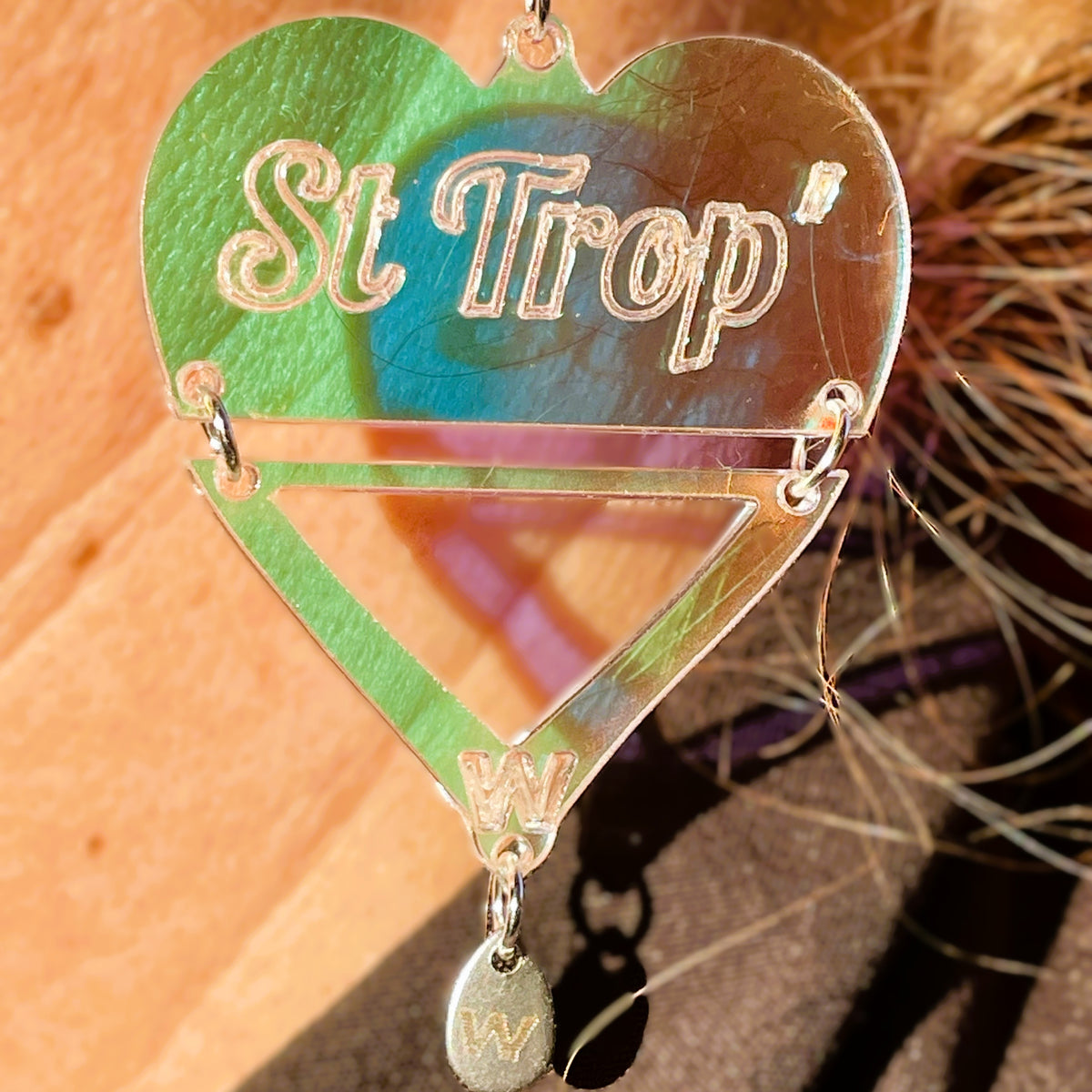 Boucles d'oreilles  St Trop, forme cœur