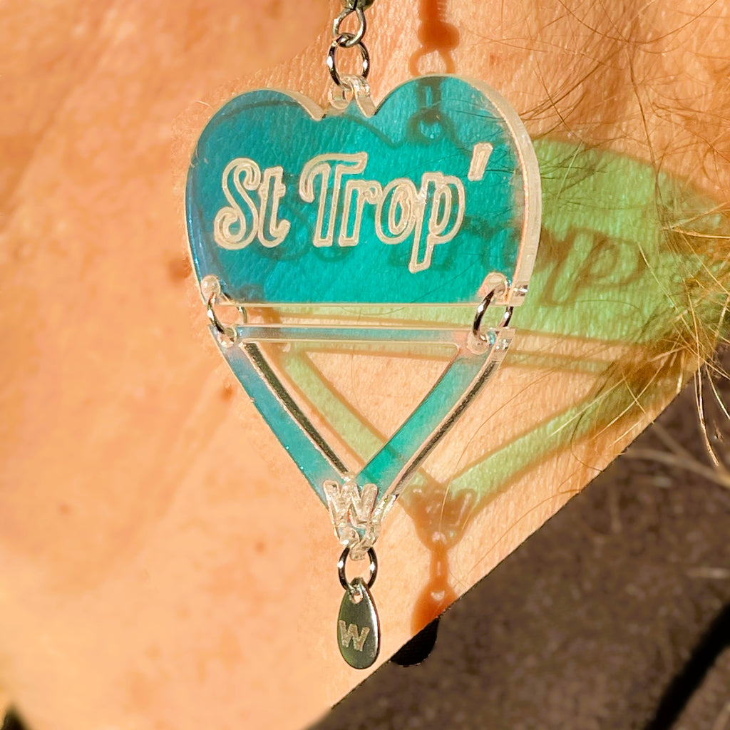 Boucles d'oreilles  St Trop, forme cœur