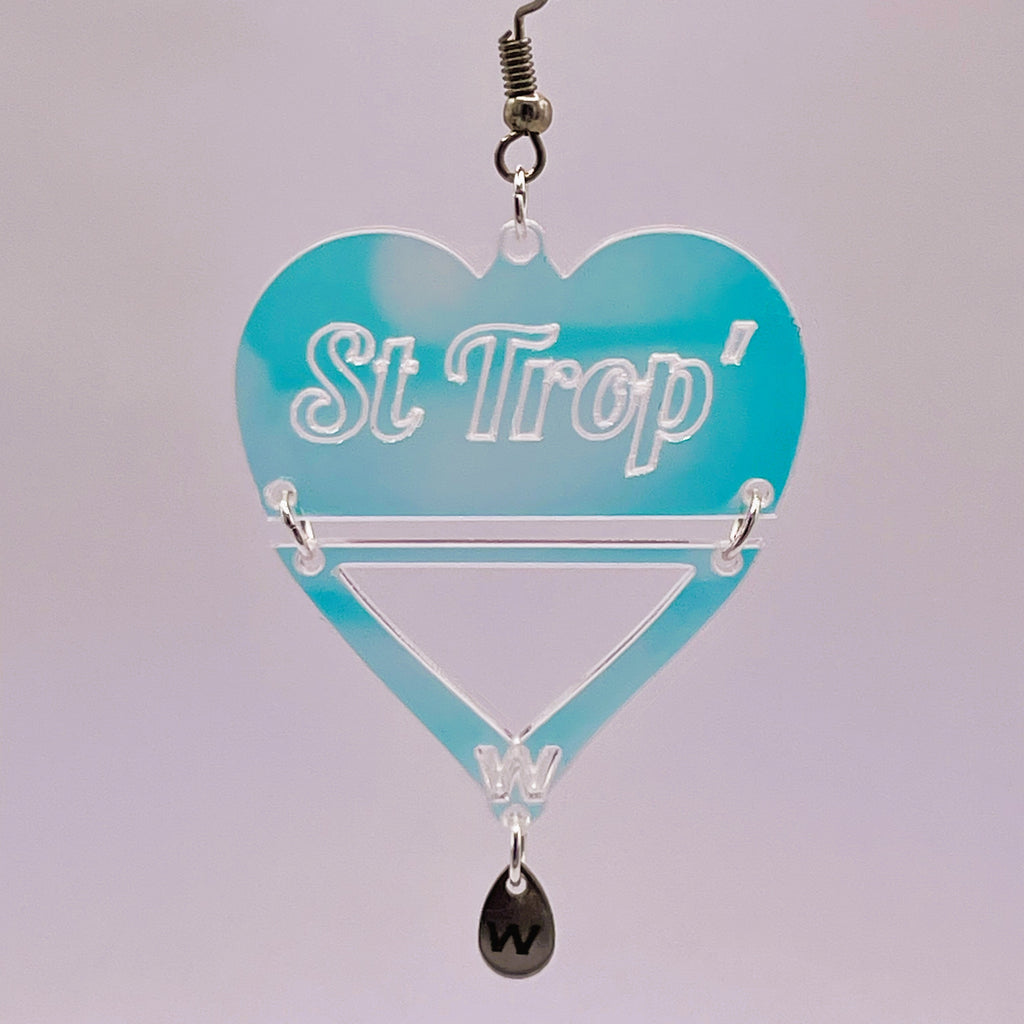 Boucles d'oreilles  St Trop, forme cœur