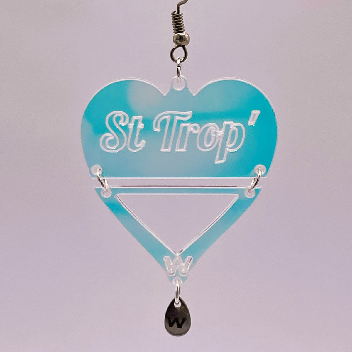 Boucles d'oreilles  St Trop, forme cœur