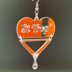 Boucles d'oreilles  St Trop, forme cœur