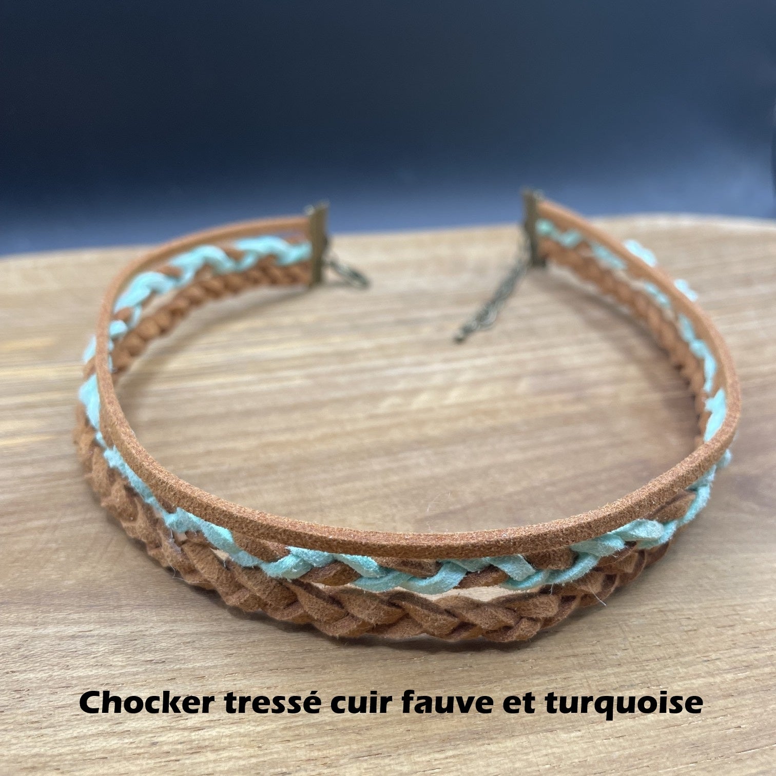 Collier / Chocker Cuir Tressé