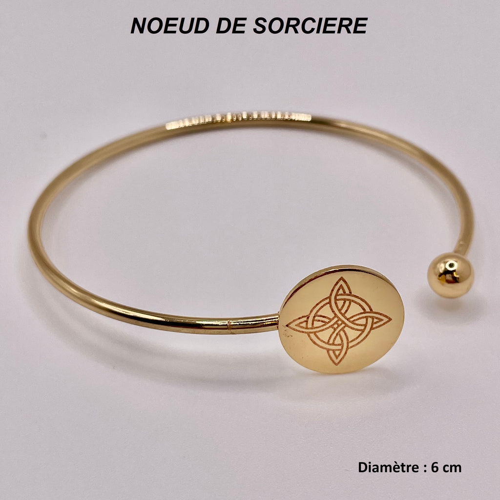 Bracelets couleur dorée style Wiccan, bohème