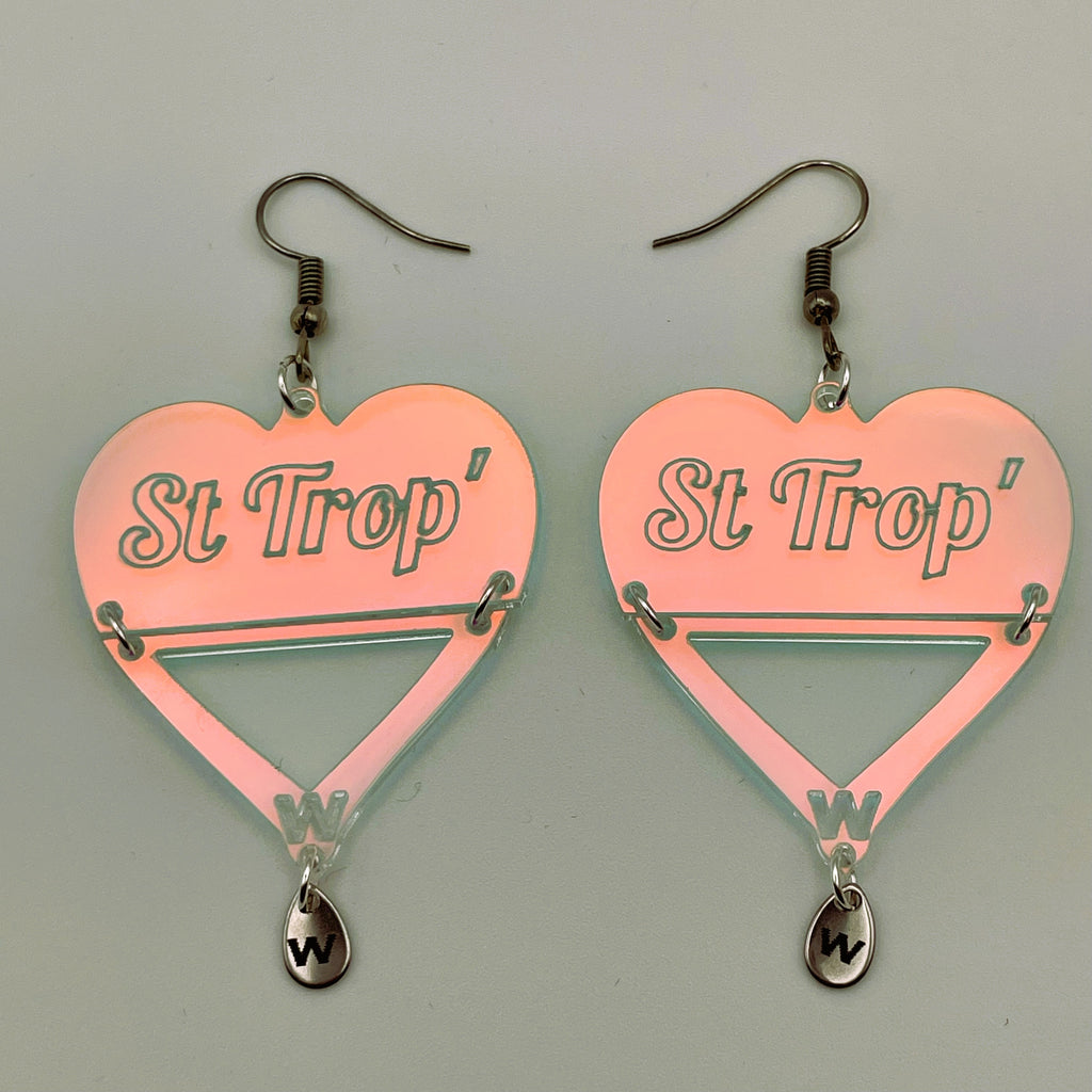 Boucles d'oreilles  St Trop, forme cœur