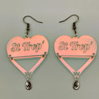 Boucles d'oreilles  St Trop, forme cœur