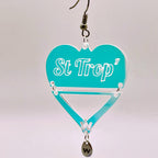 Boucles d'oreilles  St Trop, forme cœur