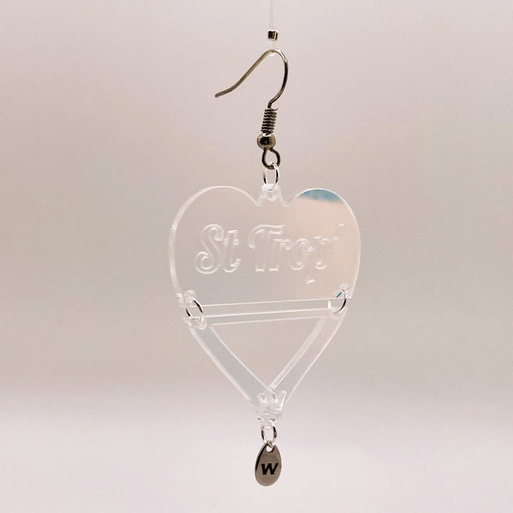 Boucles d'oreilles  St Trop, forme cœur