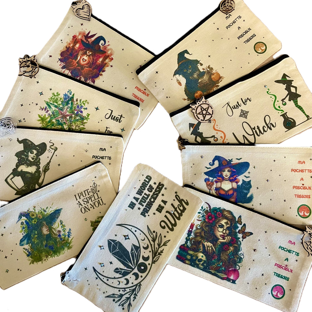 Trousse Pochette en toile imprimée