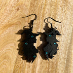 Boucles d'oreilles en bois de noyer SORCIERE