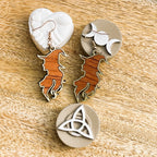 Boucles d'oreilles en bois de noyer SORCIERE