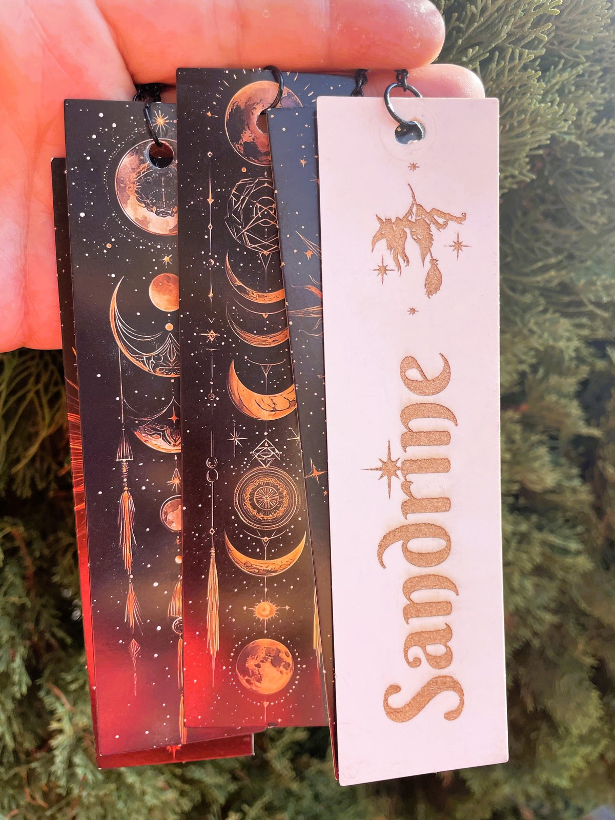 Marque-page Céleste et Mystique en Carton Souple – Design Astrologie & Phases de la Lune et personnalisable