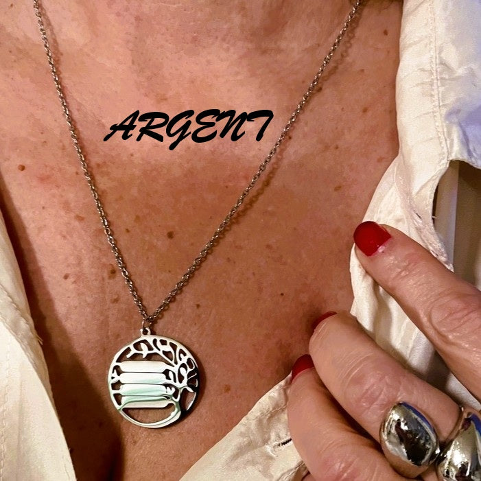 Pendentif Arbre de Vie gravé, à personnaliser