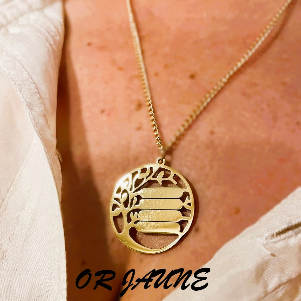 Pendentif Arbre de Vie gravé, à personnaliser