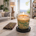 🕯️Bougie Marbrée Pistacchio Choco/ avec couvercle