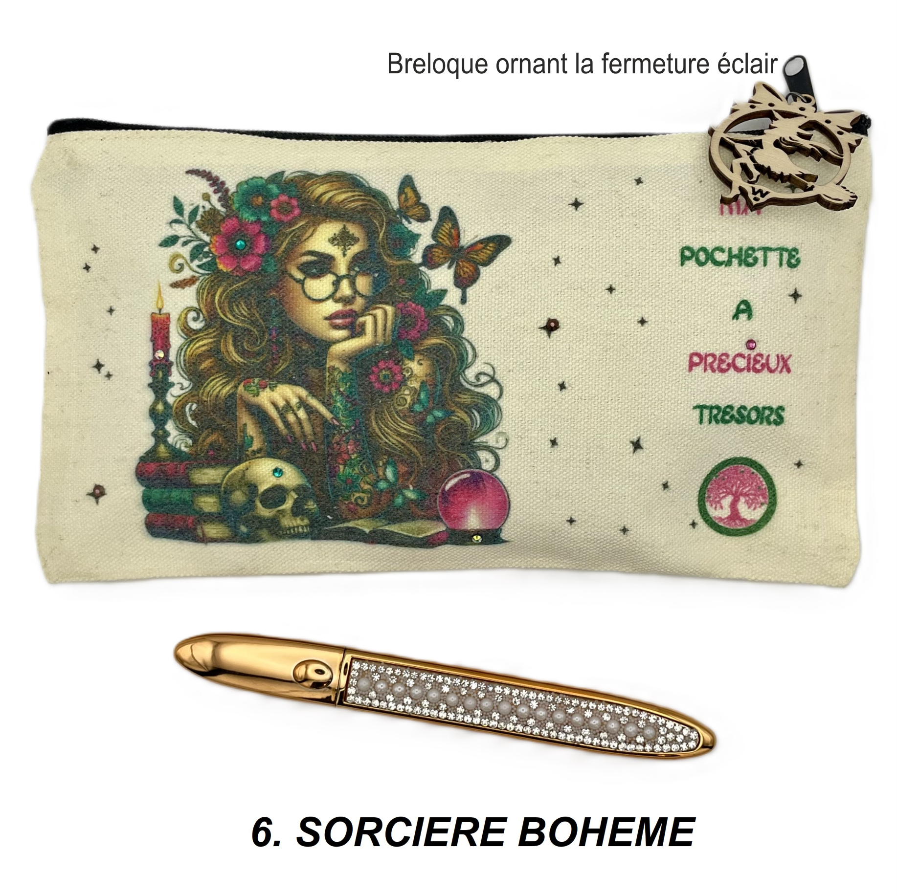 Trousse Pochette en toile imprimée