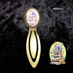 Marque-page Victorien couleur Bronze & Cabochon Verre style Whimsigoth