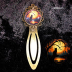 Marque-page Victorien couleur Bronze & Cabochon Verre style Whimsigoth