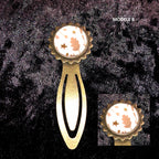 Marque-page Victorien couleur Bronze & Cabochon Verre style Whimsigoth