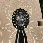 Marque-page Victorien couleur Noire & Cabochon Verre style Whimsigoth