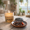 🕯️Bougie Marbrée Tequila Suave / avec couvercle