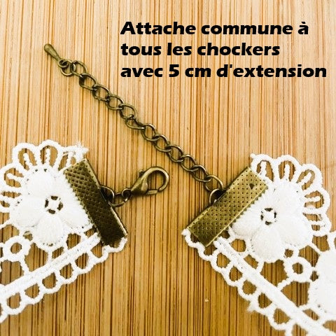 Collier / Chocker Cuir Tressé