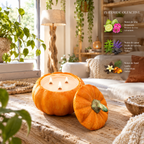 🕯️Invoquez la magie de l'automne dans votre rituel quotidien : Bougie Citrouille Grand Format
