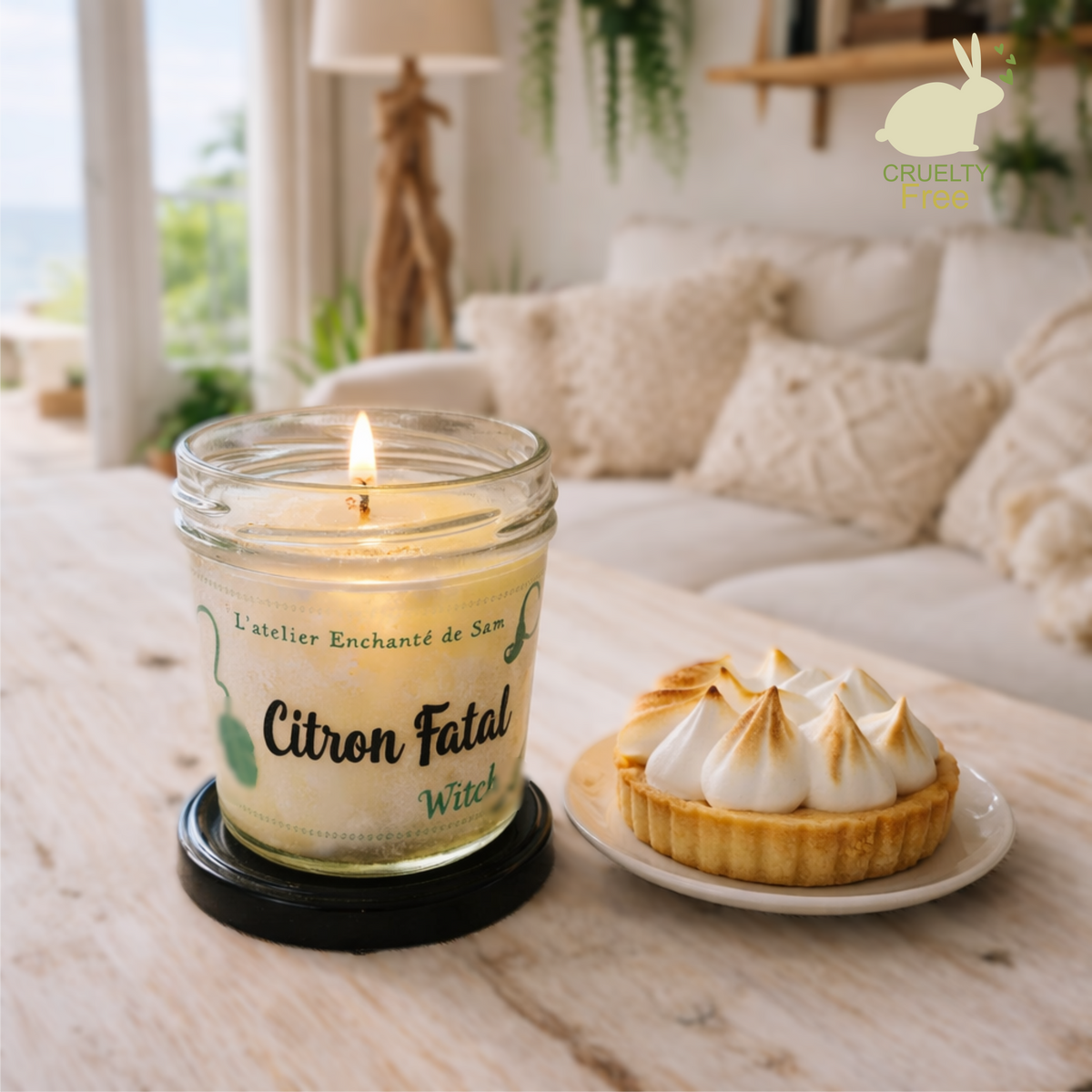 🕯️Bougie Marbrée Citron Fatal / avec couvercle