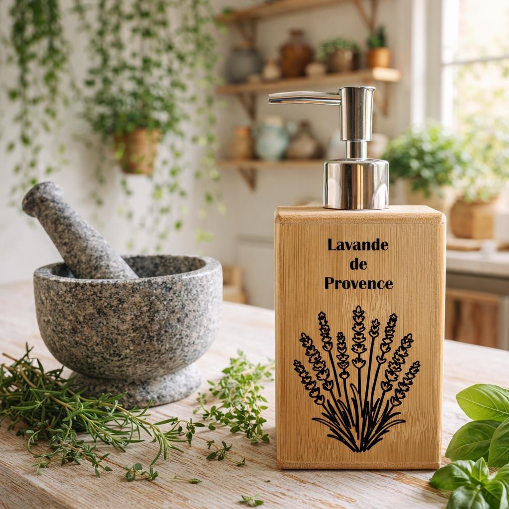 Distributeur Liquide cubique avec poussoir Argenté