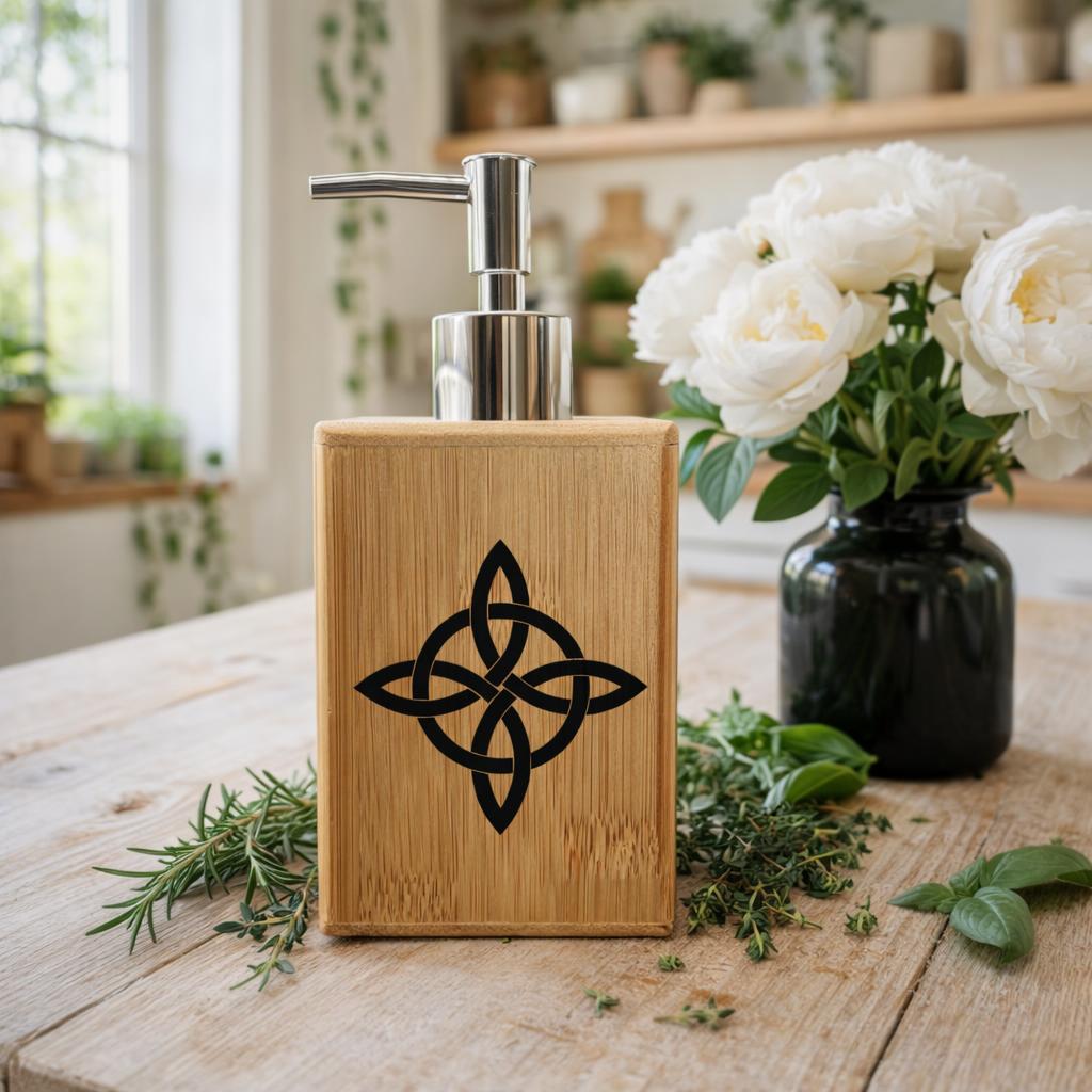 Distributeur Liquide cubique avec poussoir Argenté