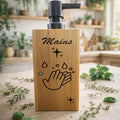 Distributeur Liquide cubique poussoir Noir