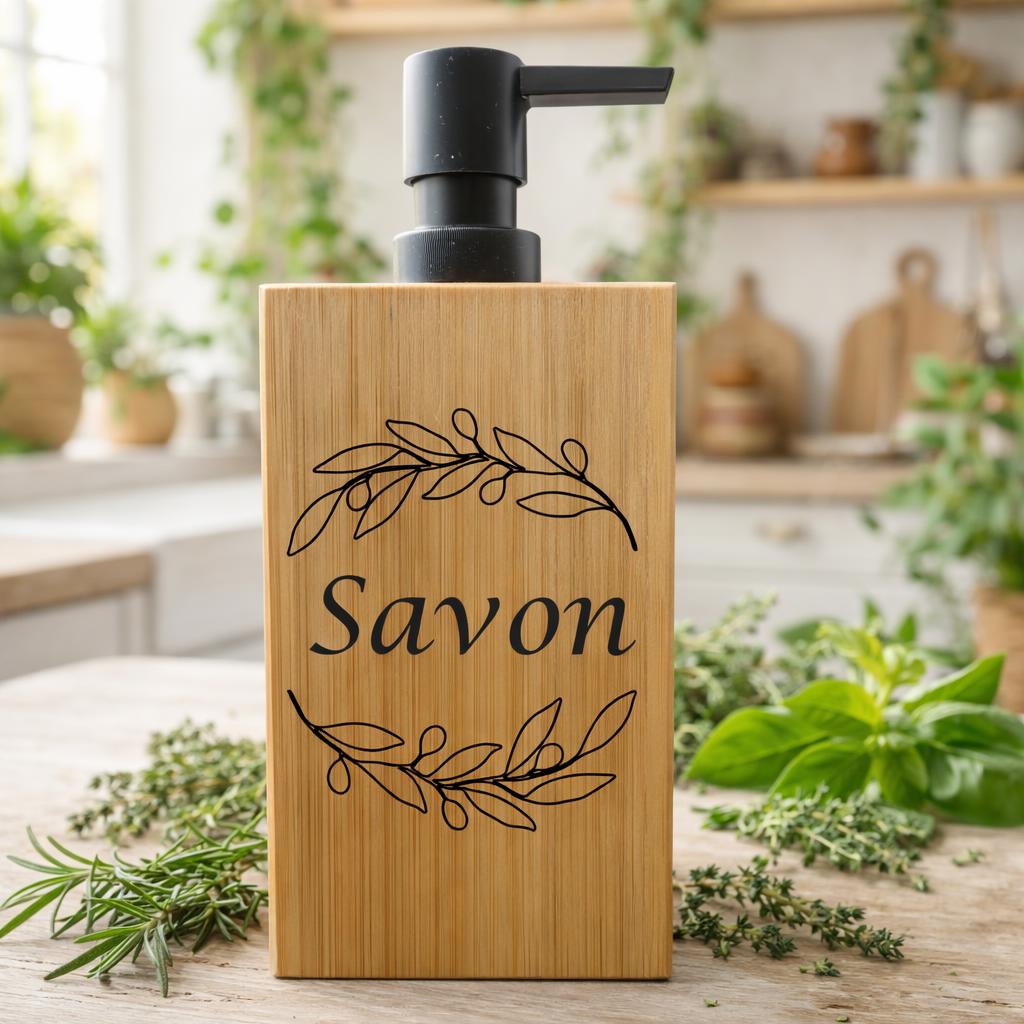 Distributeur Liquide cubique poussoir Noir