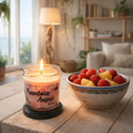 🕯️Bougie Marbrée Framboise Ananas / avec couvercle