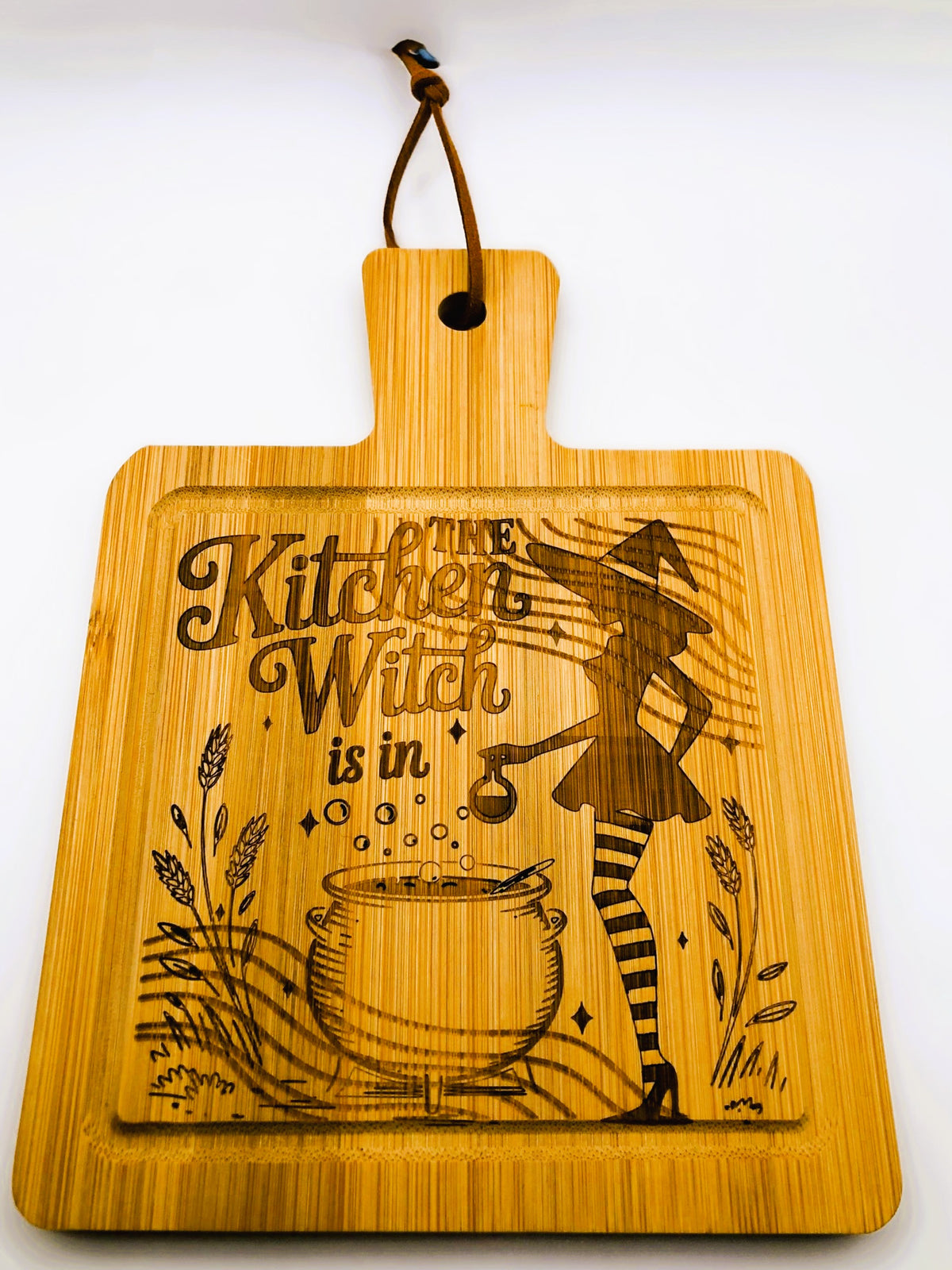 Planchette en Bambou Gravée – Collection "Cuisine Magique", Barbecue & Personnalisable
