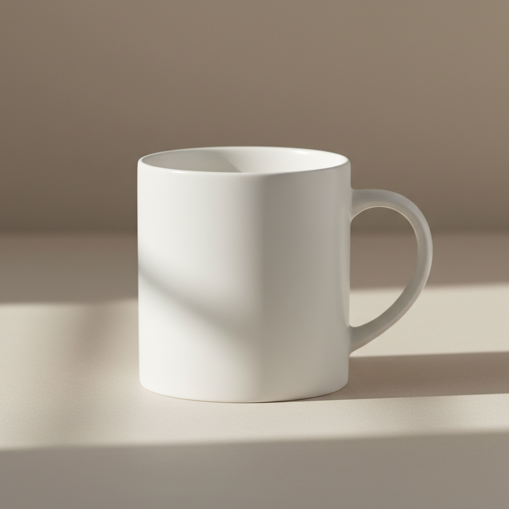 Mug Blanc brillants en céramique 325 ml